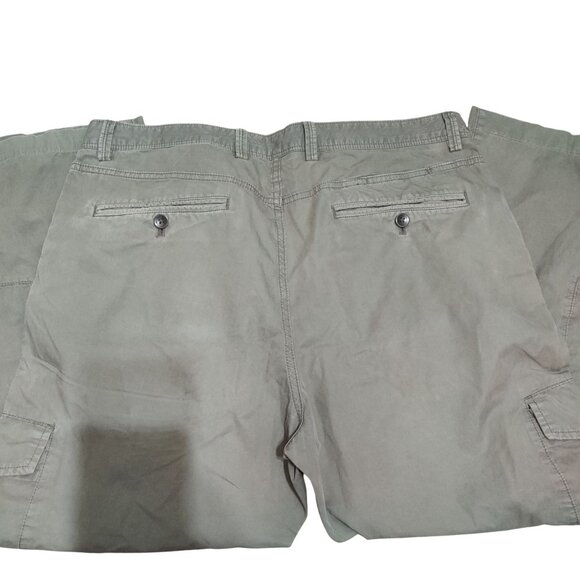 Gap Aiden Summer Chino 35 Olive Green Cargo Utility Pockets Casual Pants Grunge - Picture 10 of 10